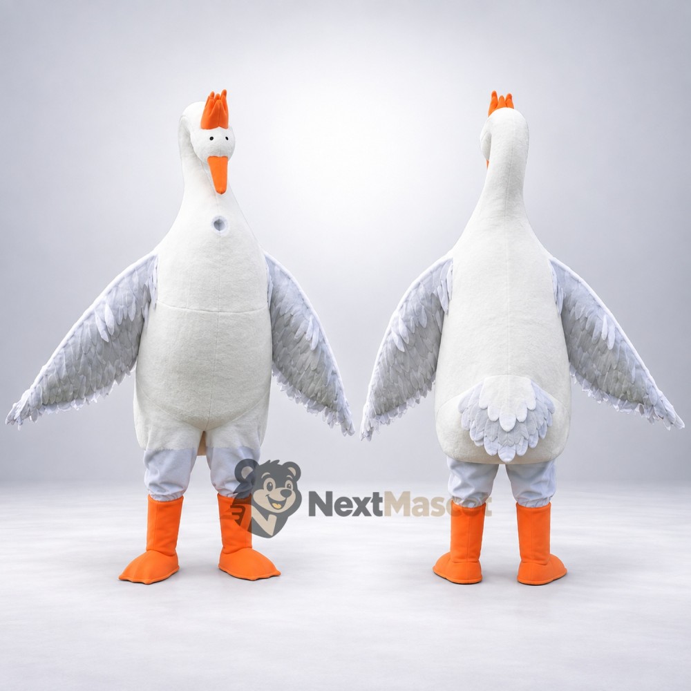 Goose Mascot Costume - White for School Spirit Goose Mascot Costume - White for School Spirit