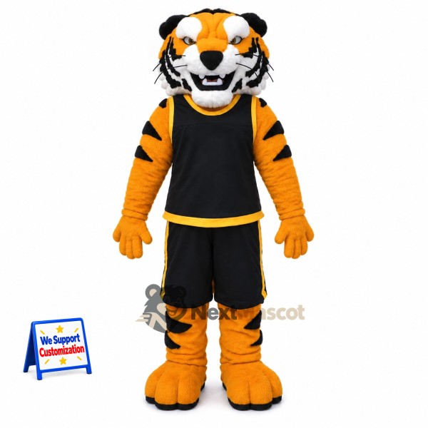 Tiger Mascot Costume - Black Uniform for Festivals