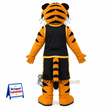 Tiger Mascot Costume - Black Uniform for Festivals Tiger Mascot Costume - Black Uniform for Festivals