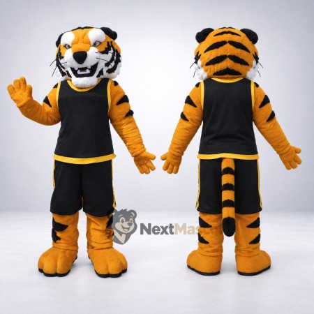 Tiger Mascot Costume - Black Uniform for Festivals Tiger Mascot Costume - Black Uniform for Festivals
