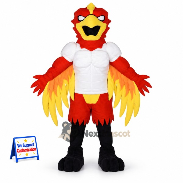 Phoenix Mascot Costume - Red for Parades