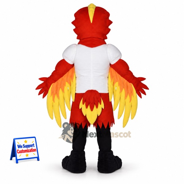 Phoenix Mascot Costume - Red for Parades Phoenix Mascot Costume - Red for Parades