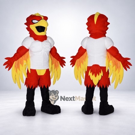 Phoenix Mascot Costume - Red for Parades Phoenix Mascot Costume - Red for Parades