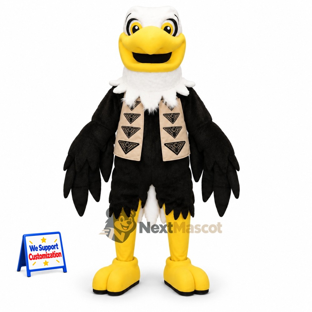 Bald Eagle Mascot Costume - Patterned Vest Bald Eagle Mascot Costume - Patterned Vest