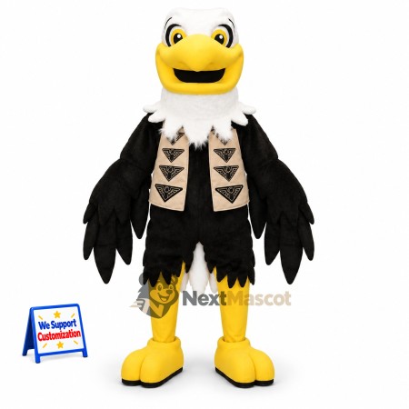 Bald Eagle Mascot Costume - Patterned Vest Bald Eagle Mascot Costume - Patterned Vest