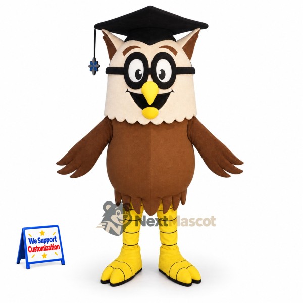 Owl Mascot Costume - Graduation Style for Festivals