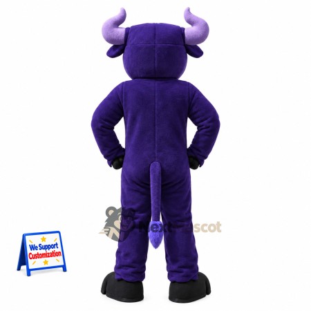 Bull Mascot Costume - Purple