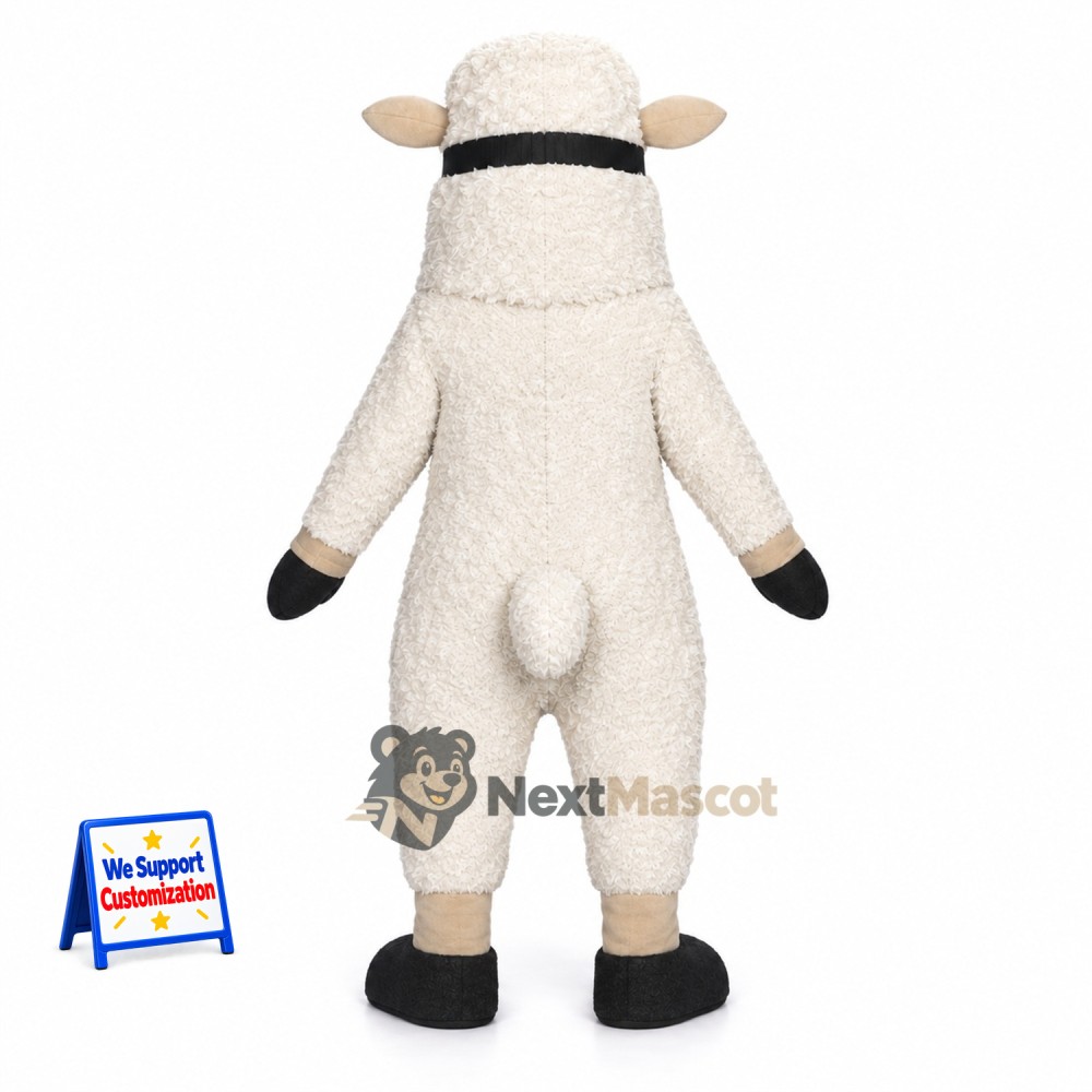 Sheep Mascot Costume - White, Sunglasses