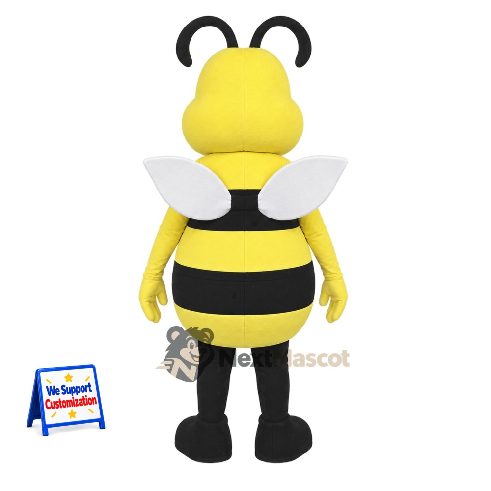 Bee Mascot Costume - Yellow, White Wings and Black Legs Bee Mascot Costume - Yellow, White Wings and Black Legs