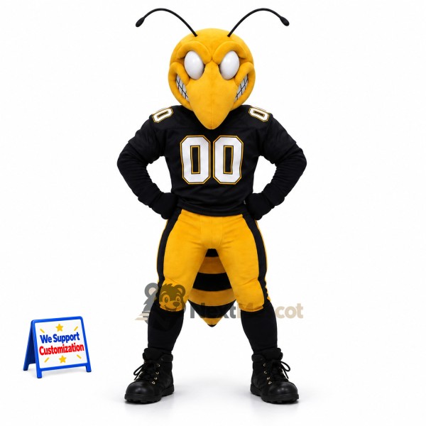 Wasp Mascot Costume - Black Uniform