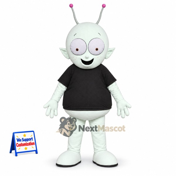 Ant Mascot Costume - Pale, Black Shirt