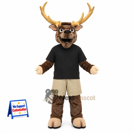 Deer Mascot Costume - Black Shirt