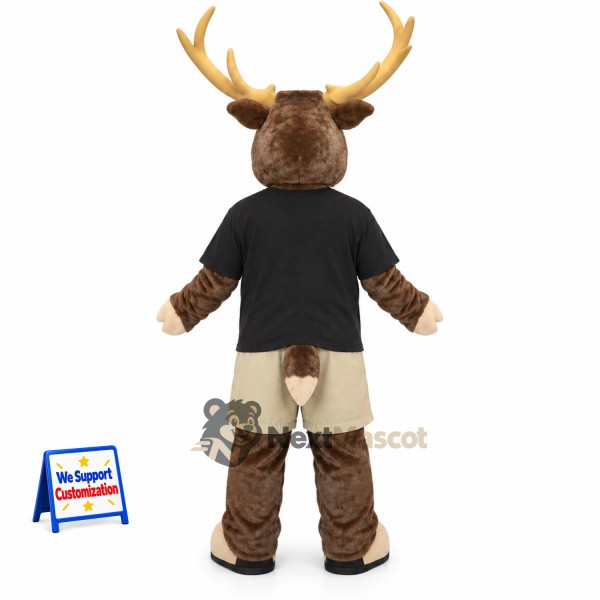 Deer Mascot Costume - Black Shirt Deer Mascot Costume - Black Shirt