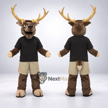 Deer Mascot Costume - Black Shirt
