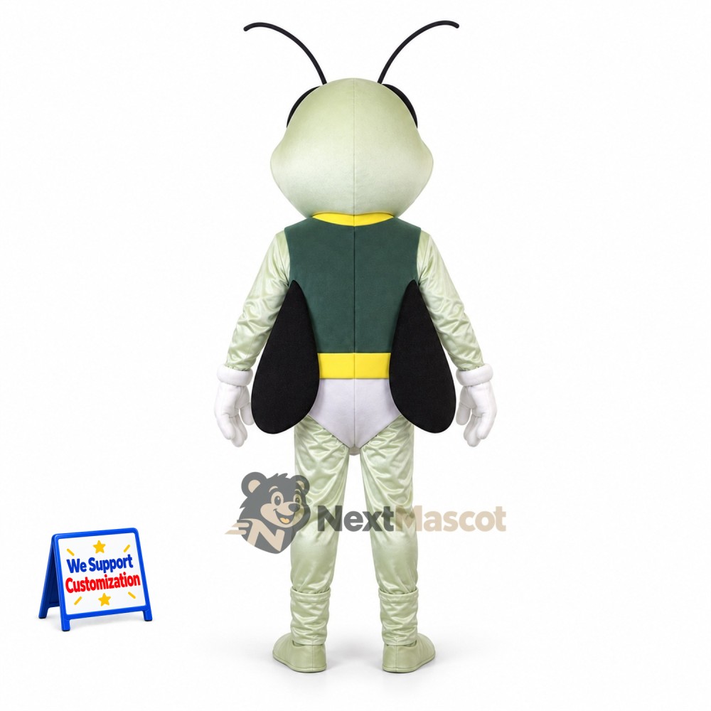 Grasshopper Mascot Costume - Pale, Green Grasshopper Mascot Costume - Pale, Green