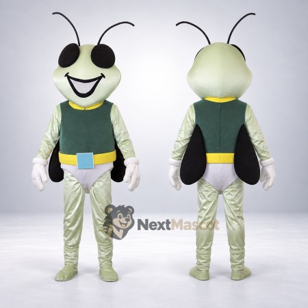 Grasshopper Mascot Costume - Pale, Green Grasshopper Mascot Costume - Pale, Green