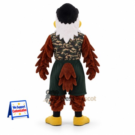 Eagle Mascot Costume - Brown, Patterned Vest Eagle Mascot Costume - Brown, Patterned Vest