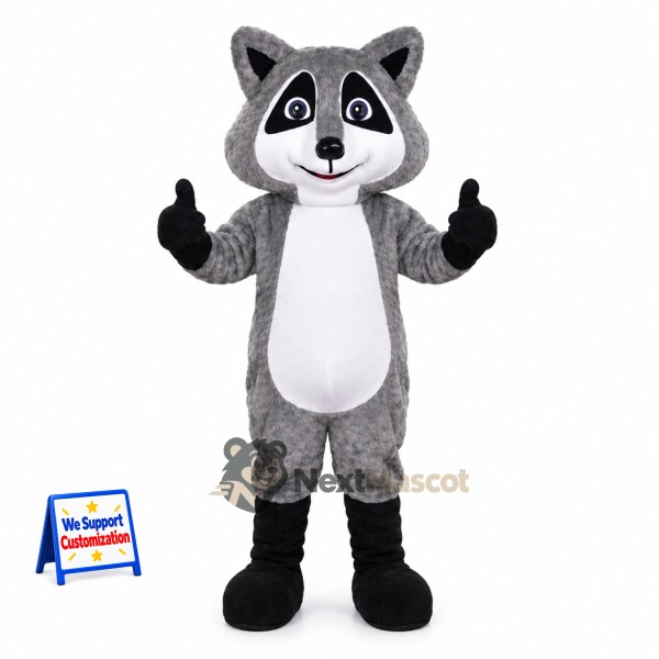 Raccoon Mascot Costume - Gray for Fairs