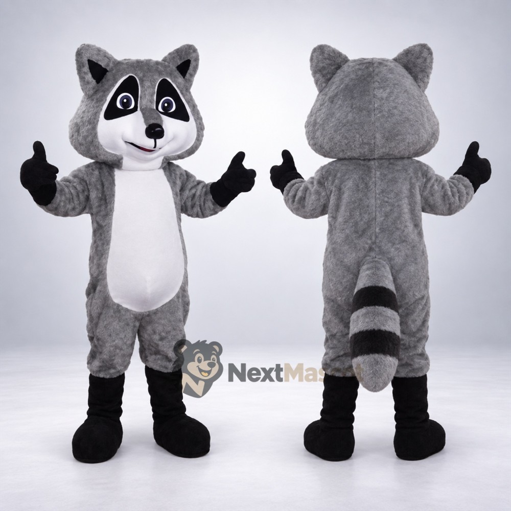 Raccoon Mascot Costume - Gray for Fairs Raccoon Mascot Costume - Gray for Fairs