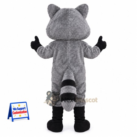 Raccoon Mascot Costume - Gray for Fairs Raccoon Mascot Costume - Gray for Fairs