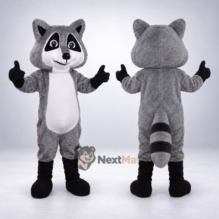 Raccoon Mascot Costume - Gray for Fairs Raccoon Mascot Costume - Gray for Fairs