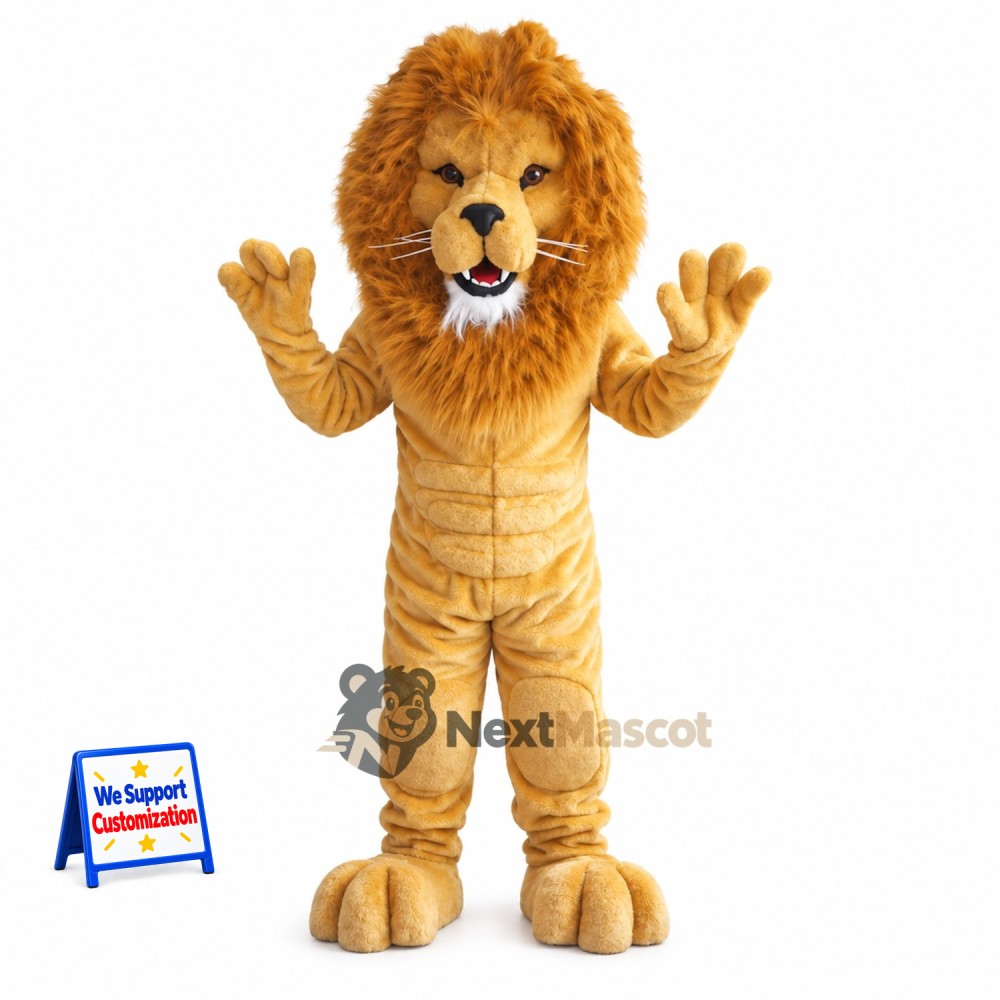 Lion Mascot Costume - Tan for Pep Rallies Lion Mascot Costume - Tan for Pep Rallies