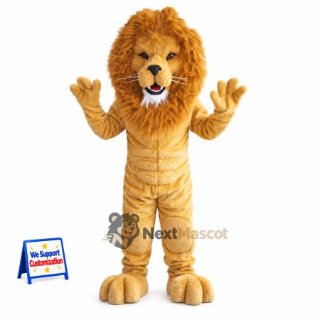 Lion Mascot Costume - Tan for Pep Rallies Lion Mascot Costume - Tan for Pep Rallies