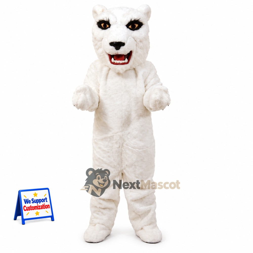Bear Mascot Costume - White for School Parades Bear Mascot Costume - White for School Parades