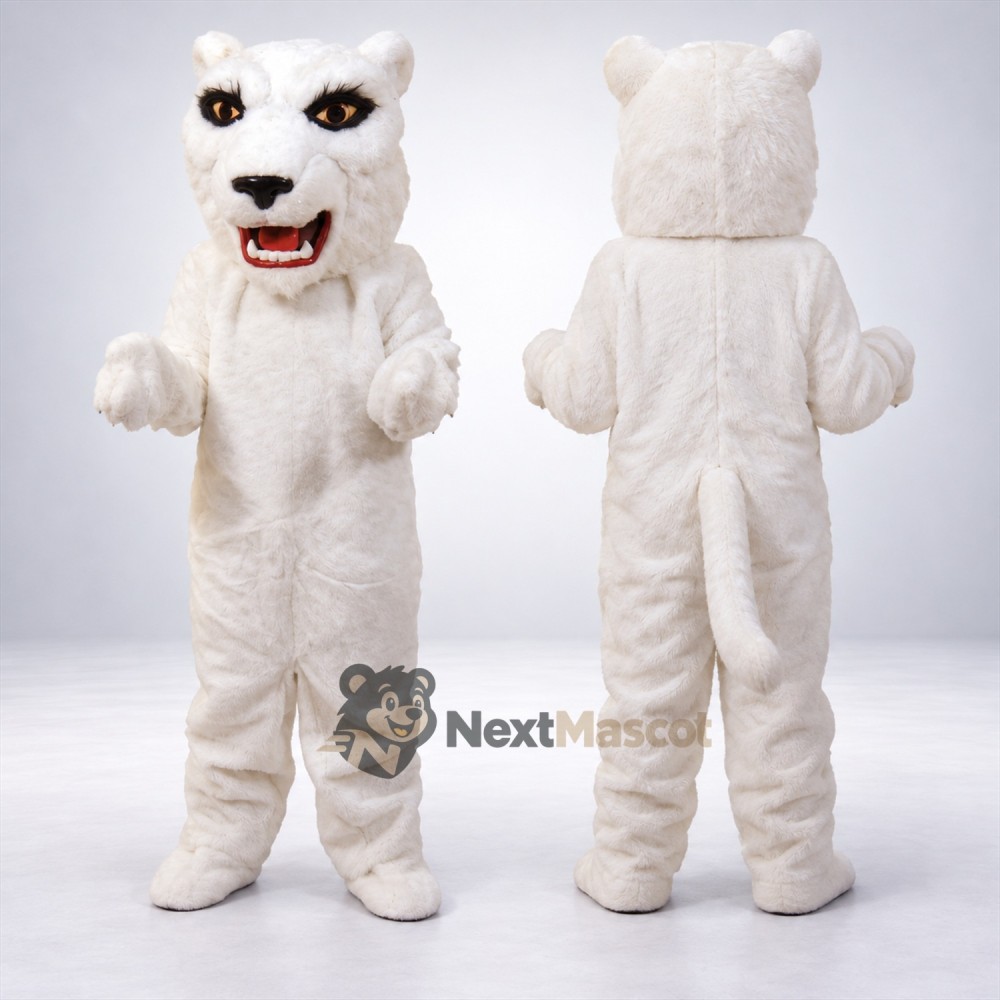 Bear Mascot Costume - White for School Parades Bear Mascot Costume - White for School Parades