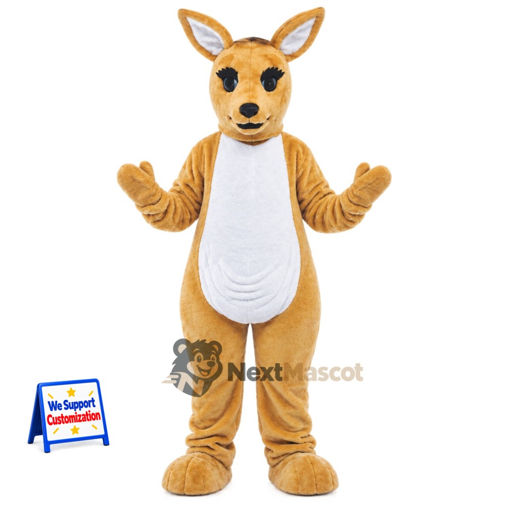 Kangaroo Mascot Costume - Brown for Promotions Kangaroo Mascot Costume - Brown for Promotions