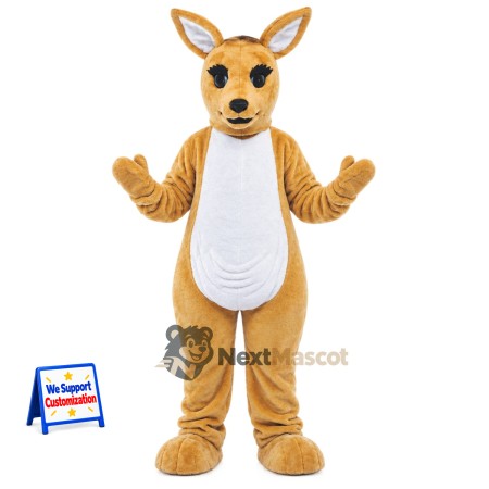 Kangaroo Mascot Costume - Brown for Promotions Kangaroo Mascot Costume - Brown for Promotions