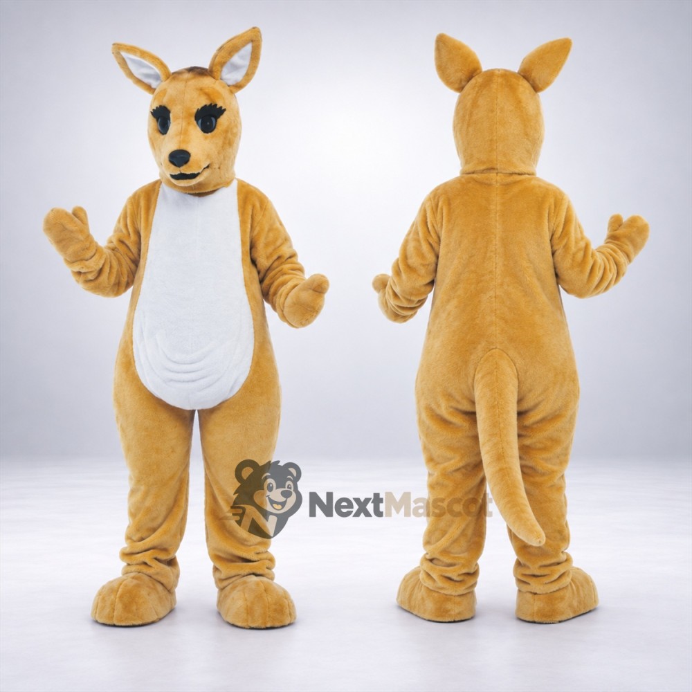 Kangaroo Mascot Costume - Brown for Promotions Kangaroo Mascot Costume - Brown for Promotions