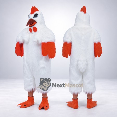 Rooster Mascot Costume - White for Summer Events Rooster Mascot Costume - White for Summer Events