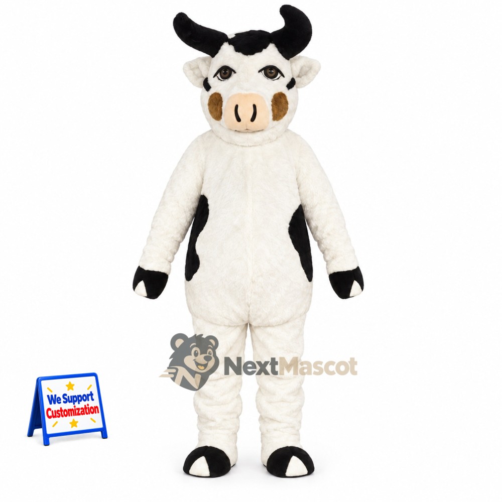 Bull Mascot Costume - White for Parades Bull Mascot Costume - White for Parades