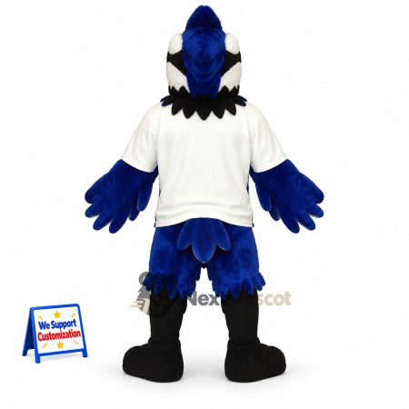Blue Jay Mascot Costume - White Shirt for Birthday Parties Blue Jay Mascot Costume - White Shirt for Birthday Parties