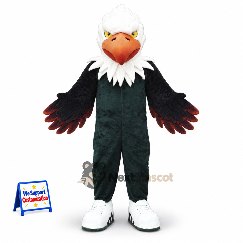 Eagle Mascot Costume - Black for Festivals Eagle Mascot Costume - Black for Festivals