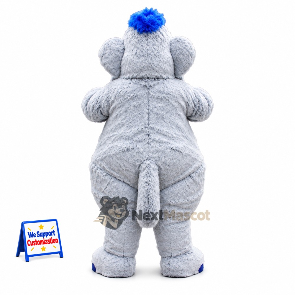 Elephant Mascot Costume - Gray, Blue Hat for Parades Elephant Mascot Costume - Gray, Blue Hat for Parades