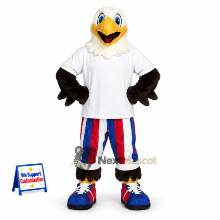 Bald Eagle Mascot Costume - Striped Pants Bald Eagle Mascot Costume - Striped Pants