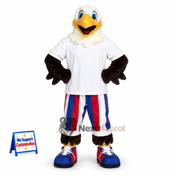 Bald Eagle Mascot Costume - Striped Pants