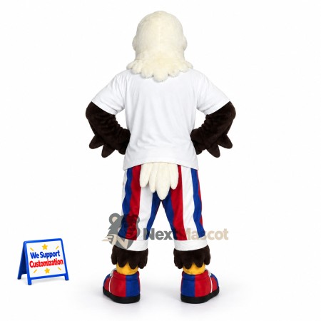 Bald Eagle Mascot Costume - Striped Pants Bald Eagle Mascot Costume - Striped Pants