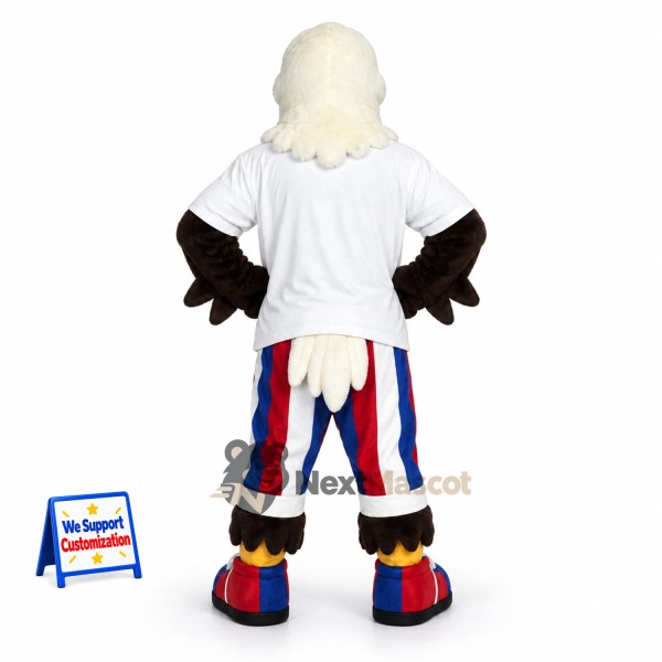 Bald Eagle Mascot Costume - Striped Pants