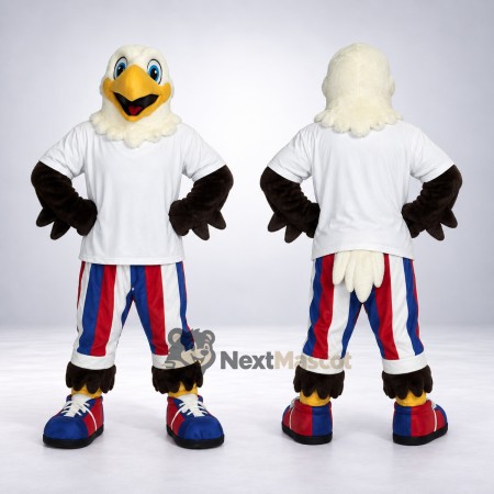 Bald Eagle Mascot Costume - Striped Pants Bald Eagle Mascot Costume - Striped Pants