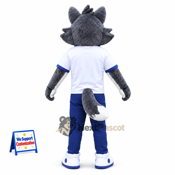 Wolf Mascot Costume - White Shirt Wolf Mascot Costume - White Shirt