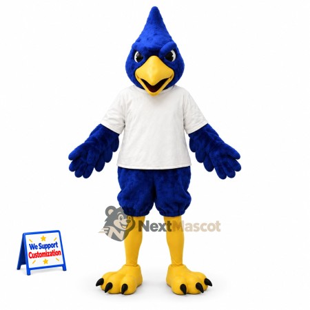 Blue Jay Mascot Costume - White Shirt for Sports Days Blue Jay Mascot Costume - White Shirt for Sports Days
