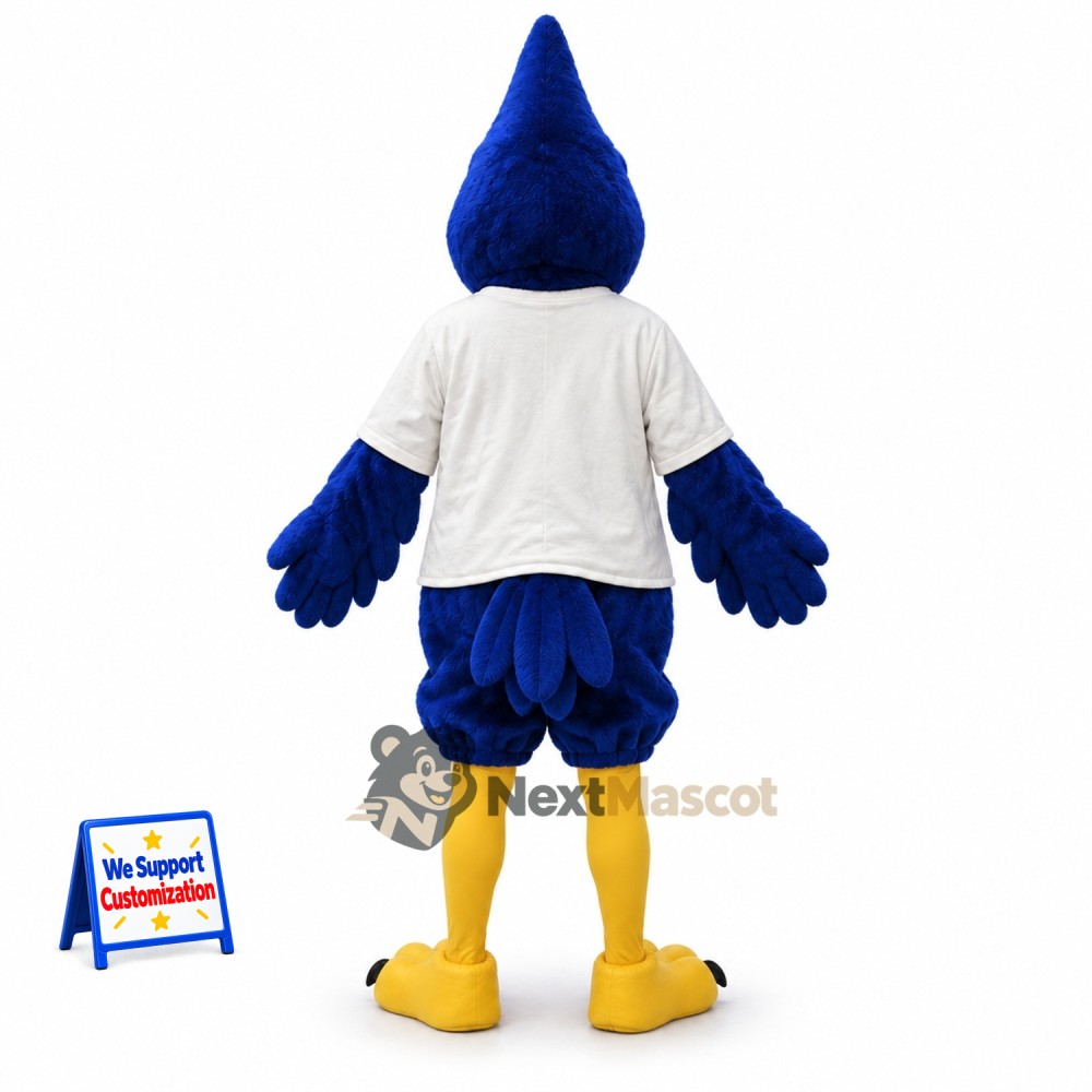 Blue Jay Mascot Costume - White Shirt for Sports Days Blue Jay Mascot Costume - White Shirt for Sports Days