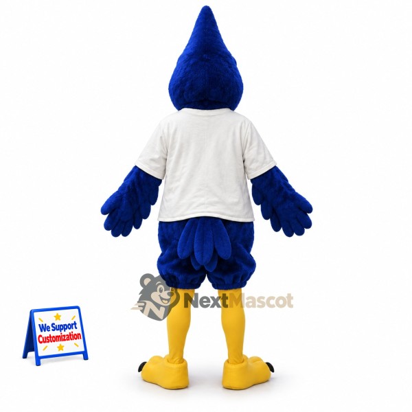 Blue Jay Mascot Costume - White Shirt for Sports Days Blue Jay Mascot Costume - White Shirt for Sports Days