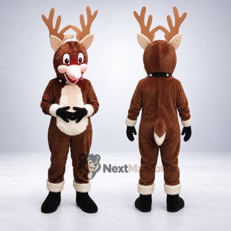 Deer Mascot Costume - Brown for Community Fairs Deer Mascot Costume - Brown for Community Fairs