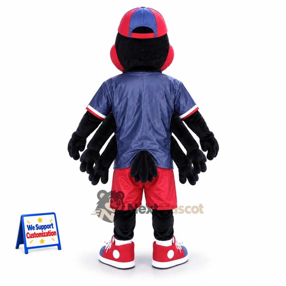 Ladybug Mascot Costume - Red, Blue Shirt Ladybug Mascot Costume - Red, Blue Shirt