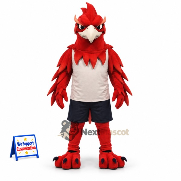 Eagle Mascot Costume - Red, White Shirt for School Events