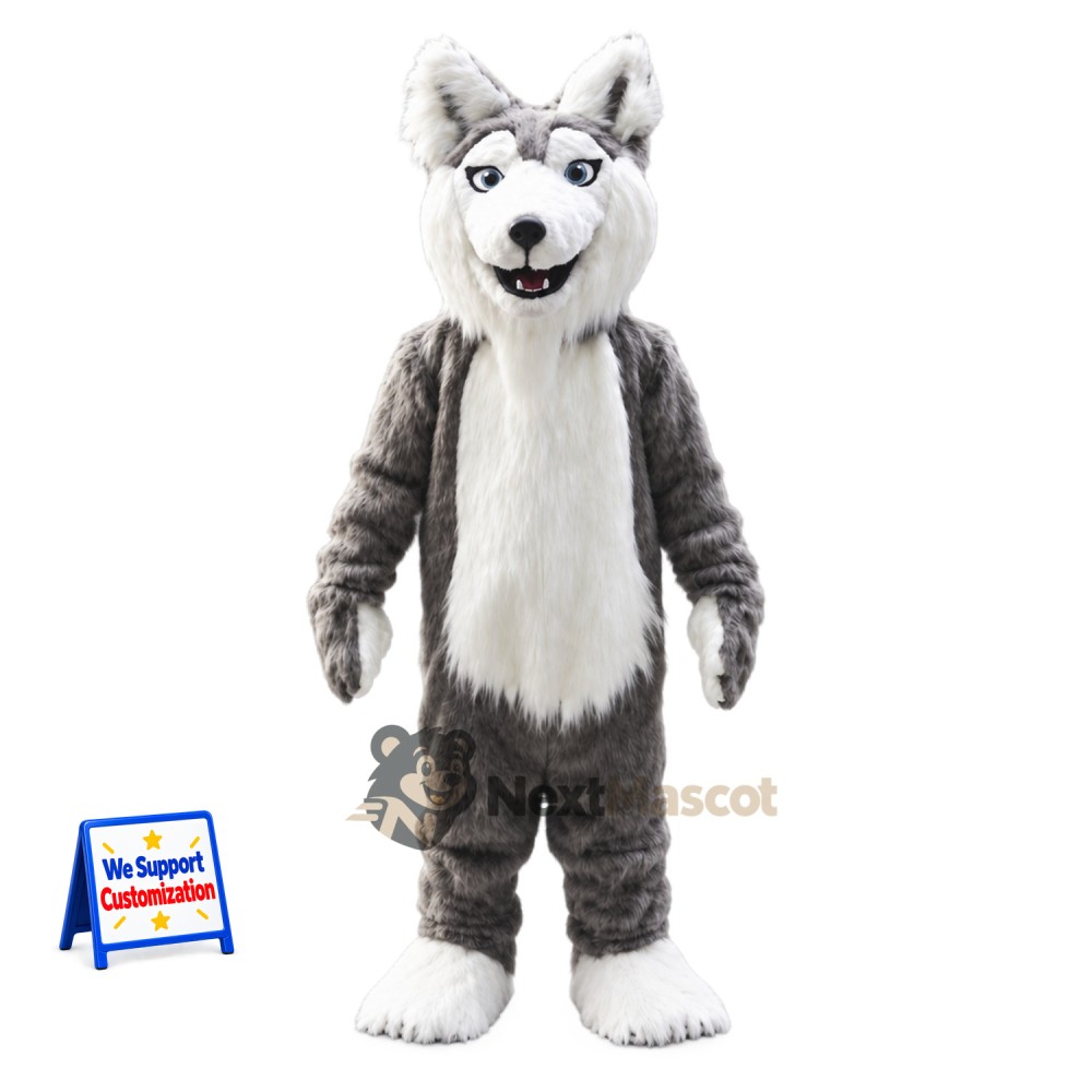 Wolf Mascot Costume - Gray for School Carnivals Wolf Mascot Costume - Gray for School Carnivals